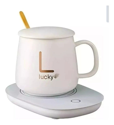 Lucky Taza De Cerámica Con Base Eléctrica Consulta Color 0