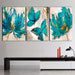 ModaparaTi Triptych with Butterflies and Flowers (120x60cm) 0