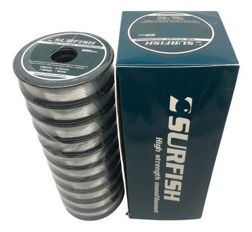 Surfish Tanza Surfish 0.30mm 100m Para Pesca Baja Memoria 5.3kg 0