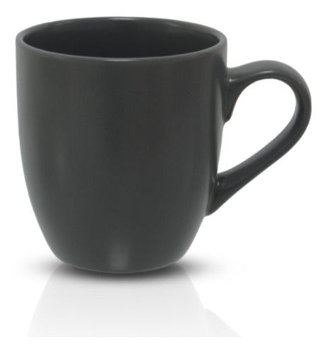 Decormesa Taza Gris Oscuro Satinada 377ml 9x10cm Mundotoys 0