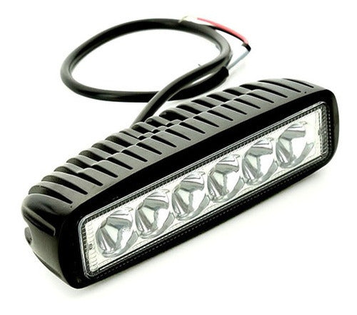 Par Faro Led Rectangular Spot 18w Auto Moto 4x4 Utv Cuatri 1