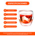 Vaso Taza De Cafe Te 180ml Vidrio Doble Capa Infusiones 3