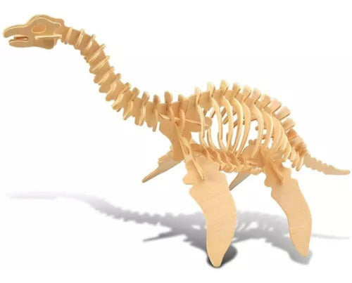 Dinosaurio Plesiosaurio Puzzle De Madera Armar Grande J010 0