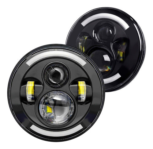 Set of 2 LED Headlights for Jeep Renegade Wrangler 12/24V Shipping 0