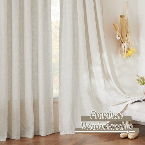 Ryb Home Transparent Linen Blend Curtains 6