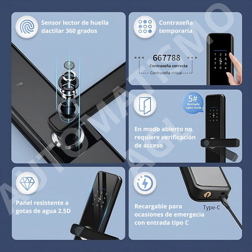 AGL Smart Lock with Fingerprint and Wifi Tuya 7