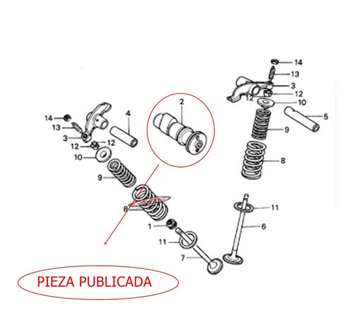 Arbol De Levas Original Honda Xr 100 R Crf 80 100 Moto Sur 1