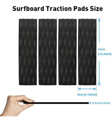 4 Surfboard Traction Pads, EVA 6