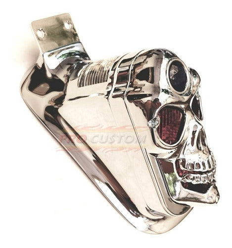 Custom Harley Chopper Skull Rear Motorcycle Light 2