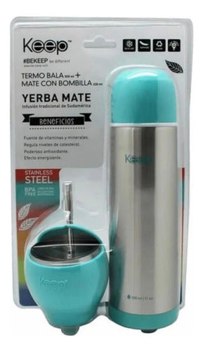 Set Mate Termo 500ml Stainless Steel Keep with Bombilla 6