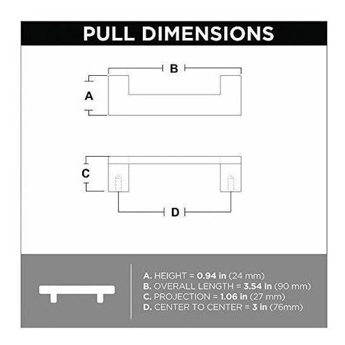 Franklin Brass Pack Of 10 Mirrored Pulls - Polished Nickel 4