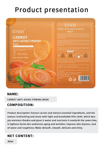 GINBI Carrot Hydrating Radiant Skin Mask 5