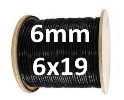 FERRI VENTAS Cable Forrado Gimnasio Multigym 6mm X 5 Mtrs +2 Terminales 0