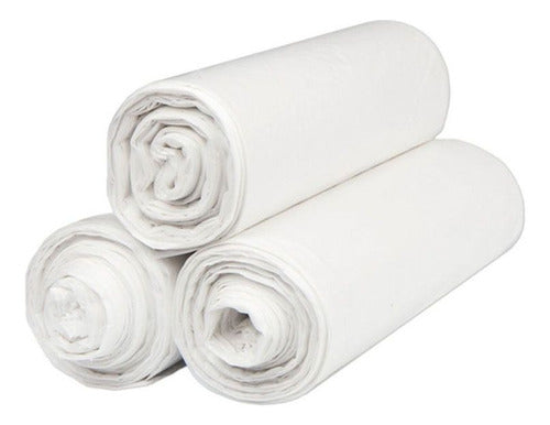 Plasline White Bathroom Waste Bag Roll 40x40 cm - 120 Units 2