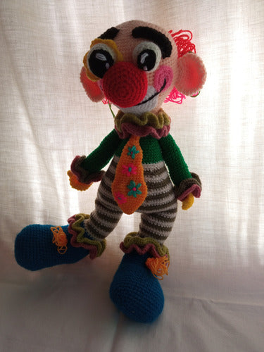 Handmade Clown Amigurumi Doll Knitted Cuddle Toy 3
