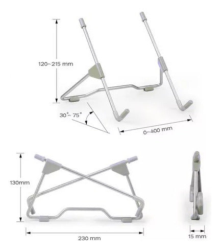 Generic Foldable Portable Aluminum Support for Notebook or Tablet 3