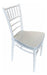 Estilo Tiffany White Stackable Chair with Cushion 2