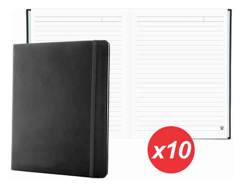 Pack of 10 Moleskine Notebooks Lined Pages - Caissa 0