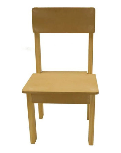 Generic Silla De Mdf Para Niños Sillita De Mdf Y Patas De Pino 3