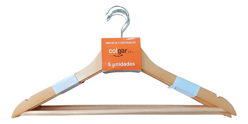 Colgar srl Percha Madera Barnizada - Primera Calidad - 25 Unidades 0