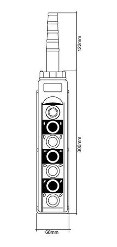 Botoeira Pendente 7 Botões Jng Xcd-63d 2 Velocidades 1