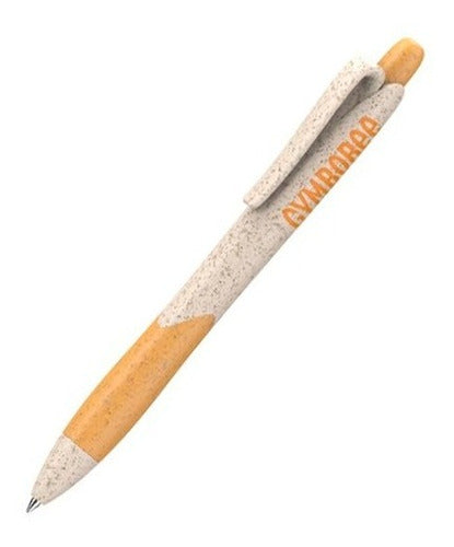 Alegorias X50 Eco-Friendly Wheat Pens, With Color Logo Print 0