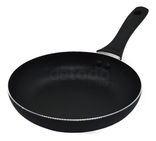 Hudson Non-Stick Black Teflon Frying Pan Set N°20-22-24-26-28 1