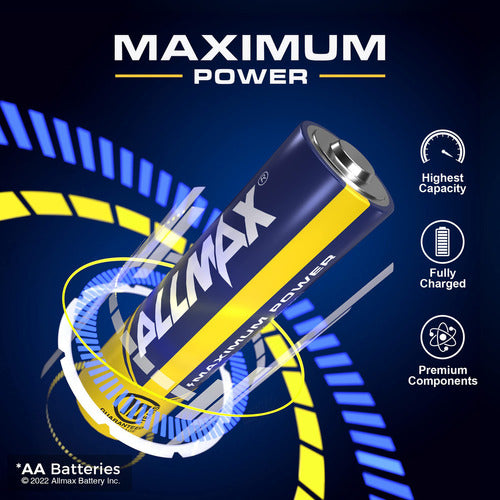 Allmax - High Power AA Alkaline Batteries (16 Units) 1