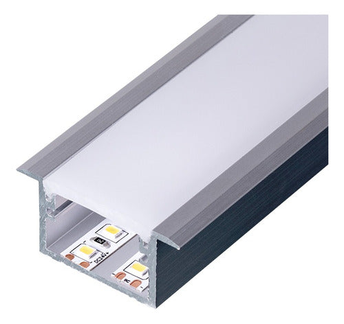 Aluminum Profile for LED Model 3020A 6m Recessed by Mayorled 3