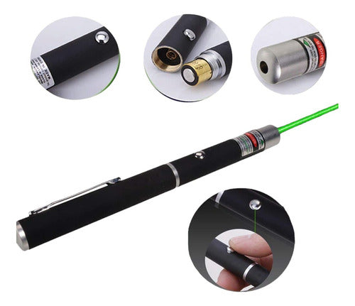 Green Laser Pointer Puntero Laser Verde Lapiz A Pilas Seguridad Discotecas 0