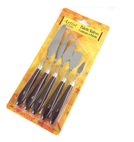 Set of 5 Artistic Modeling Buttercream Painting Spatulas 0