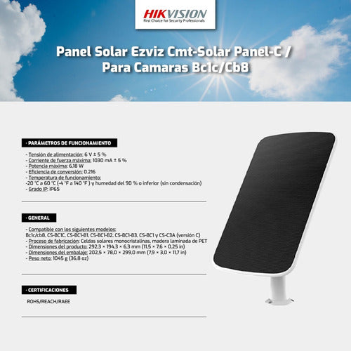 EZVIZ Solar Charging Panel for IP65 Security Cameras 3