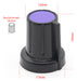 Violet 17mm x 19mm Splined Shaft Potentiometer Knob 2