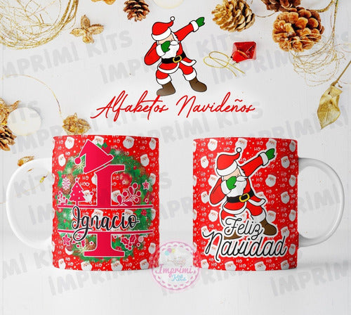 Imprimi Kits Plantillas Tazas Navidad Alfabeto Diseño Sublimar Navideñas 3