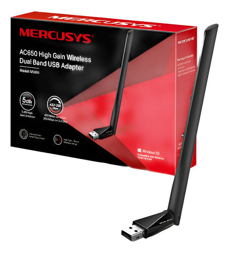 Adaptador Usb Wifi Antena Mercusys Mu6h Diginet 2