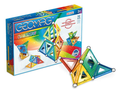 Geomag Magnetic Construction Set Rainbow 72 Pcs 0