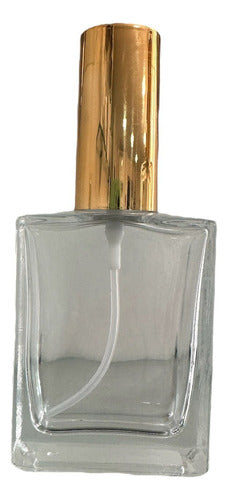 Impofra 50ml Flat Transparent Glass Perfume Bottle (Pack of 10) 1