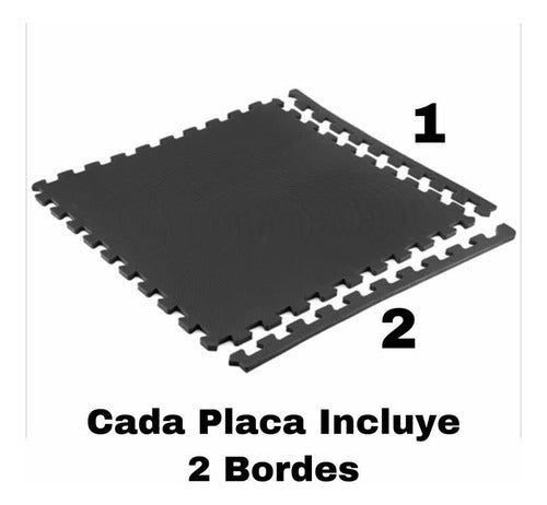 Piso Goma Eva Encastrable 50 Cm X 50 Cm X 1,5 Cm Protección 2