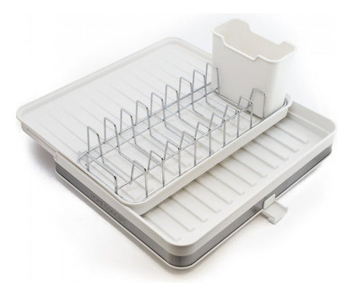 Expandable Compact Dish Rack for 8 Plates by Home Concept - Chromed 1