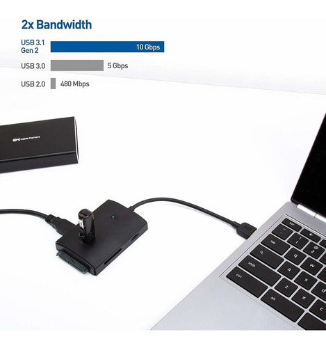 Cable Matters USB 3.1 Gen 2 Hub 10 Gbps with USB A to SATA 3