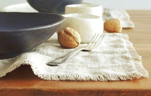 Vintage_del_este Nordic Style Natural Fabric Placemats 0