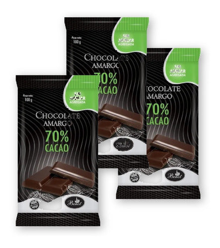 Benot Dark Chocolate Bars 70% Cocoa - 100g Each 1