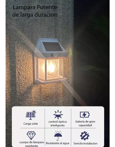 Wall Lamp Lampara De Pared Con Carga Solar, Doble Foco 3