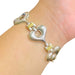Panter Bracelet with 3 Silver Gold Hearts Ideal for Mom Po 035-2 0