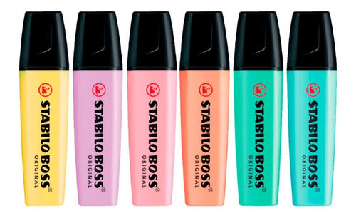 X6 Stabilo Boss Pastel Highlighters - Choose Your Colors 0