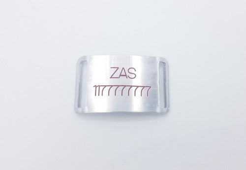 Adjustable Pass-Through Tag for 3cm Collars - Name Phone Width 1