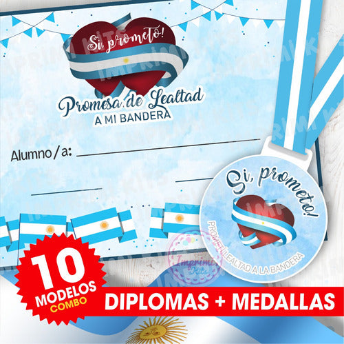 Imprimi Kits Diseños Medallas Y Diploma Promesa Jura Lealtad A La Bandera 3