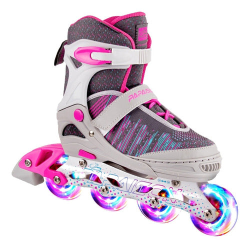 Papaison Professional Aluminum Roller Skates with LED Light Wheels (Siliconized) 5