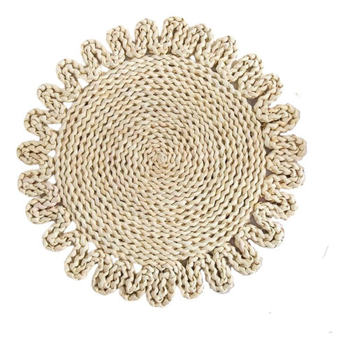 En Tu Casa Round Corn Leaf Individual with Wavy Edge 35 cm 0