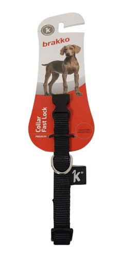 Brakko Premium Fast Lock Medium Dog Collar 18